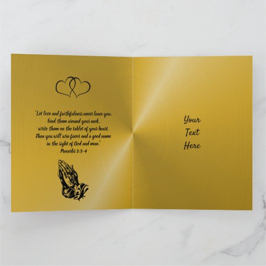 夫のための宗教的50周年記念カード カード (内部)