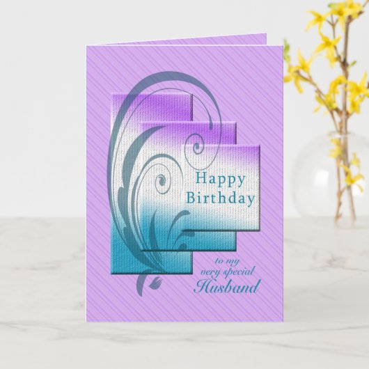 夫のための誕生日モダンとシック カード (黄色い花)