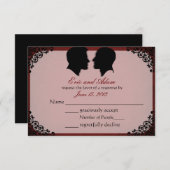 夫のカスタムゲイ結婚RSVPカード 招待状 (正面/裏面)