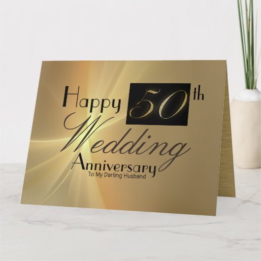 夫のカード結婚50周年おめでとう カード (正面)