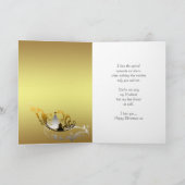 夫のクリスマスカード – 雪だるまインハート シーズンカード (内部)