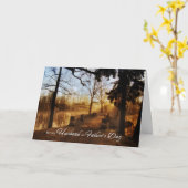 夫のサンライズレイク自然テーマの父の日 カード (黄色い花)