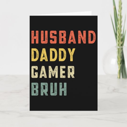 夫のダディゲーマーブルーファザーズデイおもしろ動画 カード (正面)