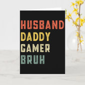 夫のダディゲーマーブルーファザーズデイおもしろ動画 カード (黄色い花)