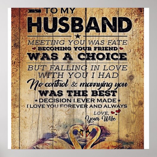 夫のデコール |記念日のプレゼント ポスター (正面)