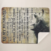 夫のデザイン |ラブレター | シェルパブランケット (正面(横))