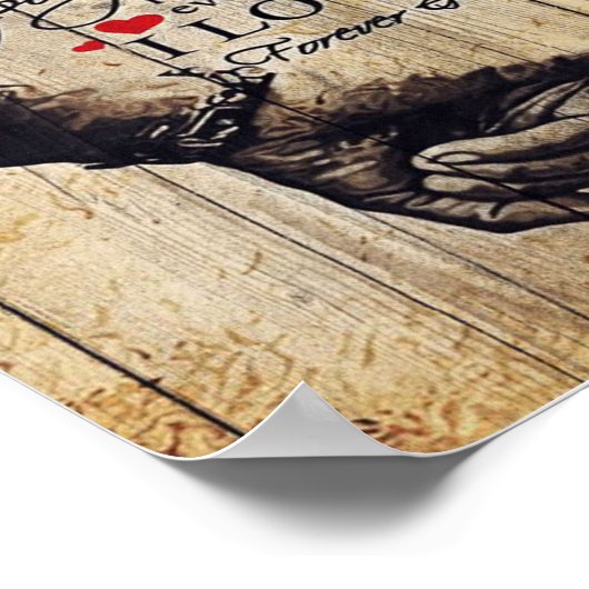 夫のデザイン、夫の贈り物 ポスター (角)