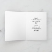 夫のバレンタインデーのハート シーズンカード (内部)