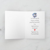 夫のバレンタイン愛青い仲の良い恋人同士の鳥の芸術 シーズンカード (内部)