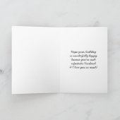 夫のバースデー・カード-漫画のだちょう-デジタル カード (内部)