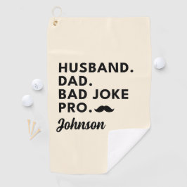 夫のパパのおもしろい冗談パパの父の日の贈り物 ゴルフタオル