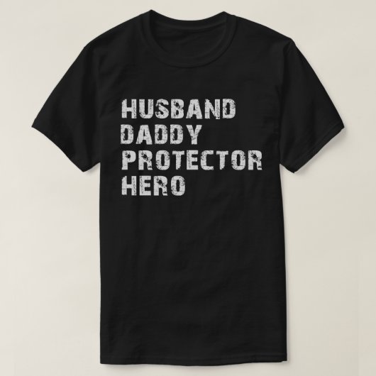 夫のパパの保護者 Tシャツ (デザイン正面)