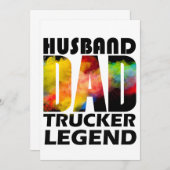 夫のパパトラックの伝説パパ 招待状 (正面/裏面)