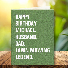 夫のパパ名芝刈りレジェンドおもしろい誕生日 カード