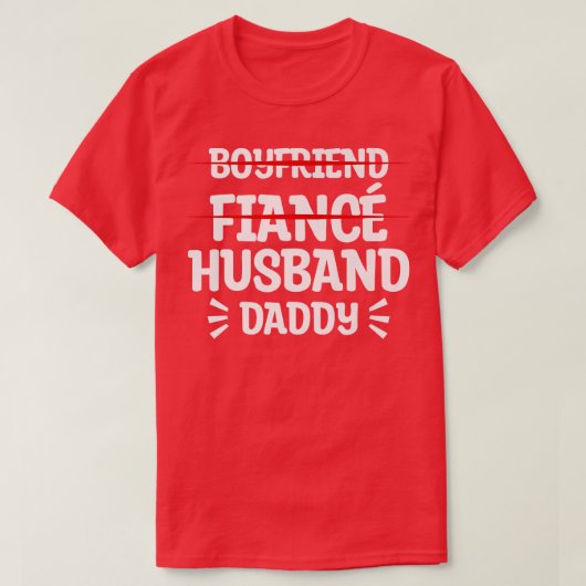 夫のパパ性別が妊娠の発表を明らかにする Tシャツ (デザイン正面)