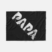 夫のパパ結婚と家族のセラピスト凡例脂肪 フリースブランケット (正面(横))