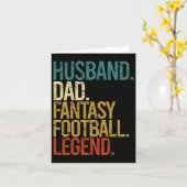 夫のパパ ファンタジーサッカー伝説 面白 メンズ レトロ カード (黄色い花)