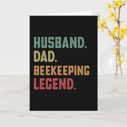 夫のパパ 養蜂伝説 ハチ カード (黄色い花)