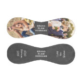 夫のパーソナライズされた写真グレー 野球ボール (パネル)