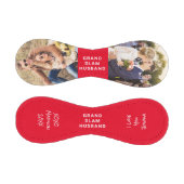 夫のパーソナライズされた写真（赤） 野球ボール (パネル)