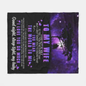 夫のパーソナライズされた贈り物から妻への手紙 フリースブランケット (正面(横))