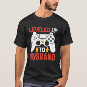. .夫のビデオゲーム愛おもしろい好家にレベルアップ Tシャツ
