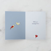 夫のブルー結婚の記念日 カード (内部)