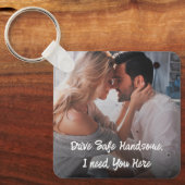 夫のボーイフレンドに安全な贈り物をドライブ写真 キーホルダー (正面)