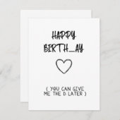 夫のボーイフレンドのための印刷可能な日取りカード シーズンカード (正面/裏面)