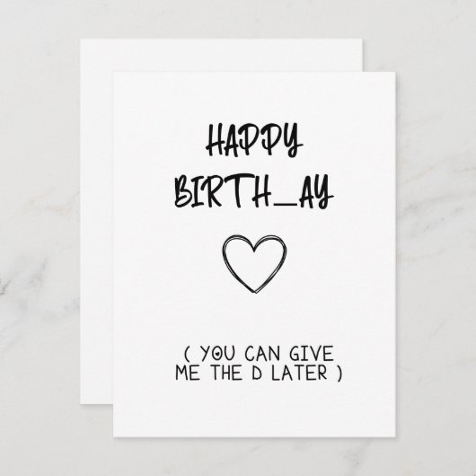 夫のボーイフレンドのための印刷可能な日取りカード シーズンカード (正面/裏面)