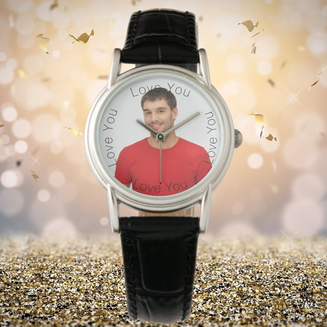 夫のボーイフレンドはあなたを愛している写真 腕時計 (クリエイターアップロード済み)
