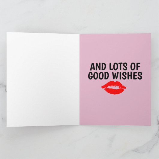 夫のボーイフレンド挨拶のためのロマンチックな誕生日 カード (内部)