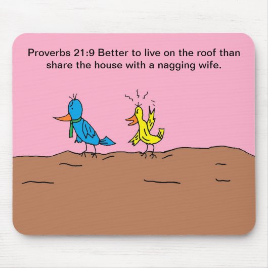 夫のマウスパッドの妻の鳥の不機嫌 マウスパッド (正面)