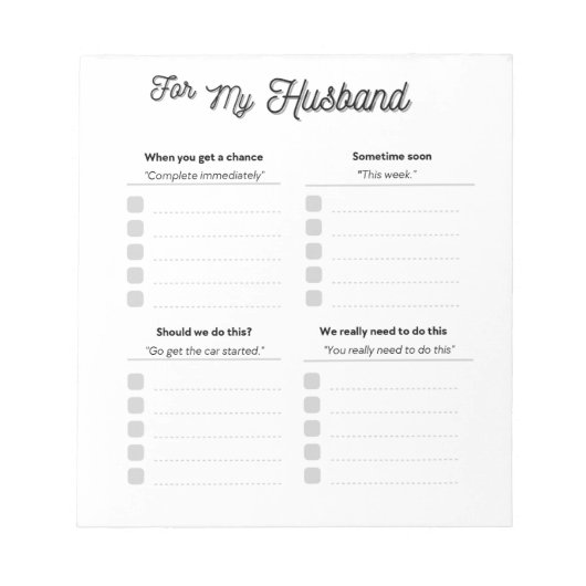 夫のメモ帳 ノートパッド (正面)