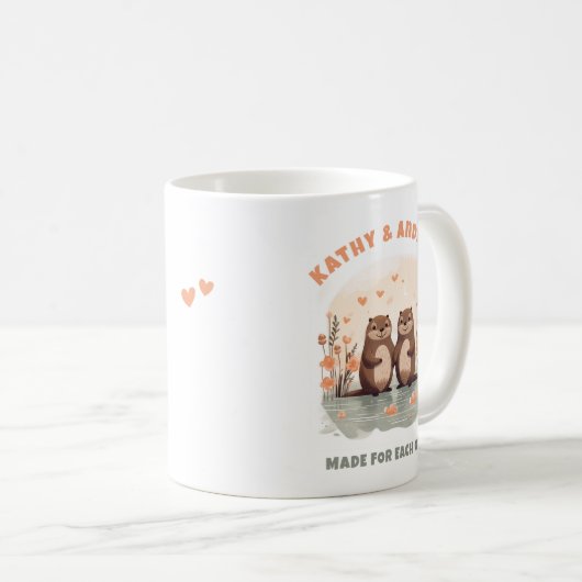 夫のロマンチックな夫の妻Baeのために作られた コーヒーマグカップ (正面右)