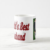 夫の写真とブルゴーニュ文字コーヒーマグ コーヒーマグカップ (中央)