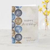 夫の友人の誕生日界 カード (黄色い花)