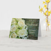 夫の喪失バラ悔やみや弔慰カード カード (黄色い花)