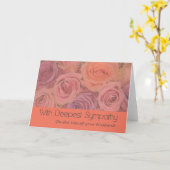 夫の喪失バラ悔やみや弔慰カード カード (黄色い花)