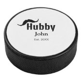 夫の夫の名前を追加する日付年の口ひげシンプルの アイスホッケーパック (3/4)