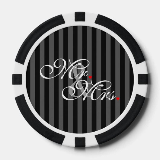 夫の妻と夫の新しい夫の結婚妻 ポーカーチップ (正面)