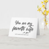 夫の妻に対する記念日おめでとうございます カード (黄色い花)