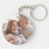 夫の妻のカスタム写真の配偶者自分で作成 キーホルダー (裏面)