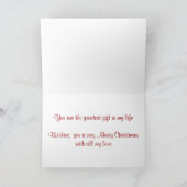 夫の妻のクリスマスを愛する妻に シーズンカード (内部)