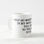 夫の妻のジョーク・マグカップ コーヒーマグカップ (正面左)