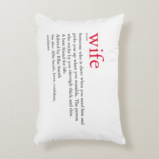 夫の妻の結婚定義/記念日 アクセントクッション (正面(垂直))