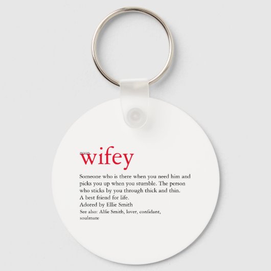 夫の妻の結婚定義/記念日 キーホルダー (裏面)