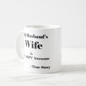 夫の妻は自由素晴らしだ コーヒーマグカップ (正面左)