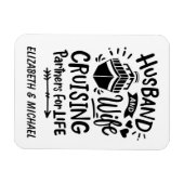 夫の妻クルージングパートナズキャビンドア マグネット (横)