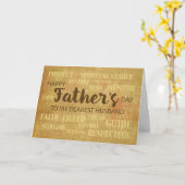 夫の宗教的な父の日の資質 カード (黄色い花)